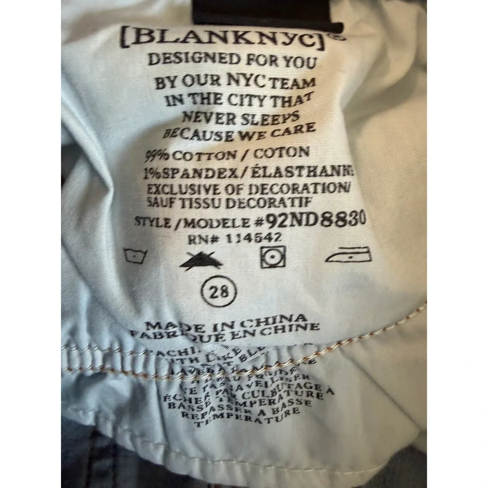 BLANKNYC The Astor Cut-Off Denim Shorts Sun Rainbow Embroidery Blue Size 28